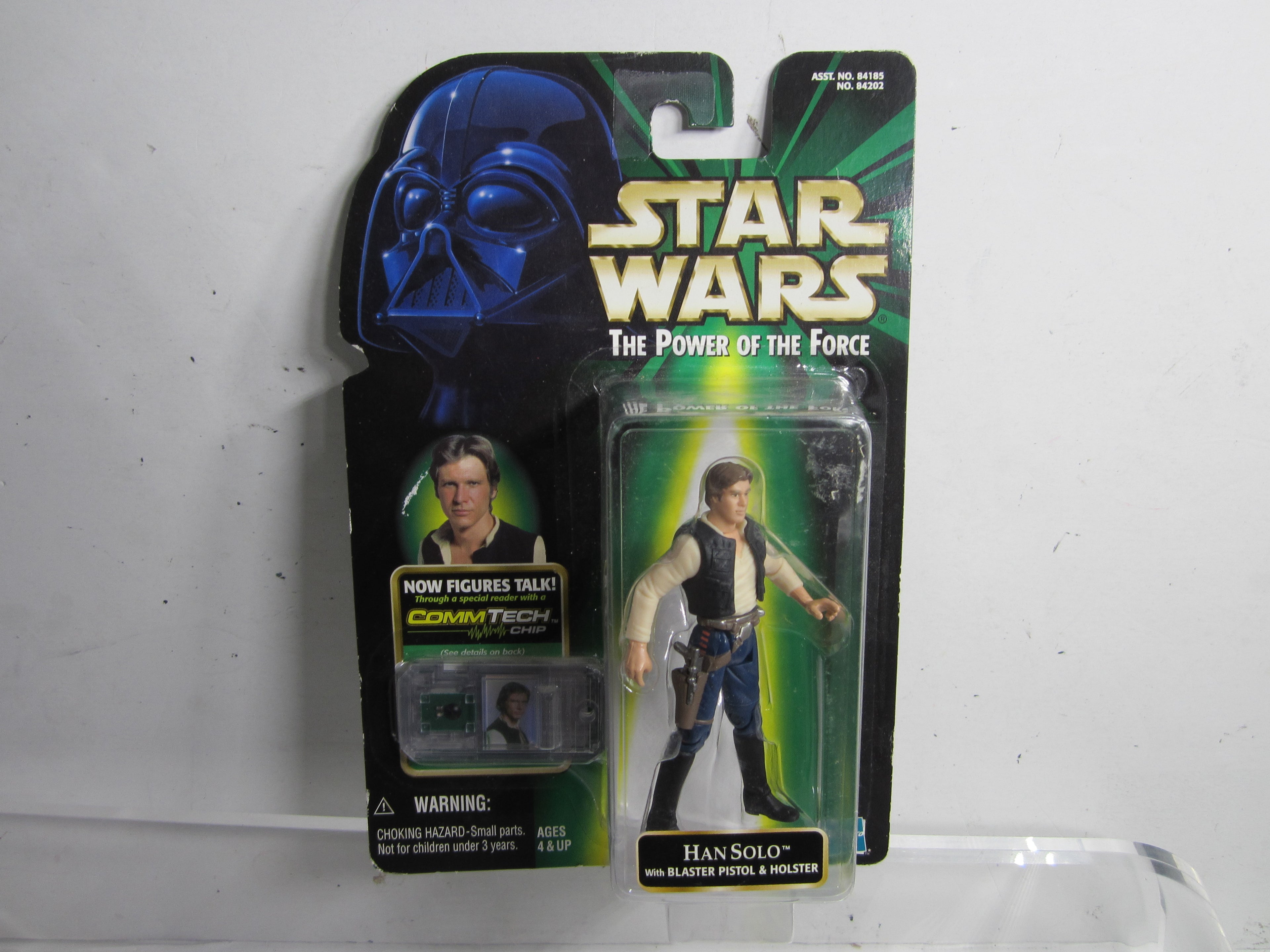 Star Wars The Power of the Force Action Figure Han Solo comm tech Chip
