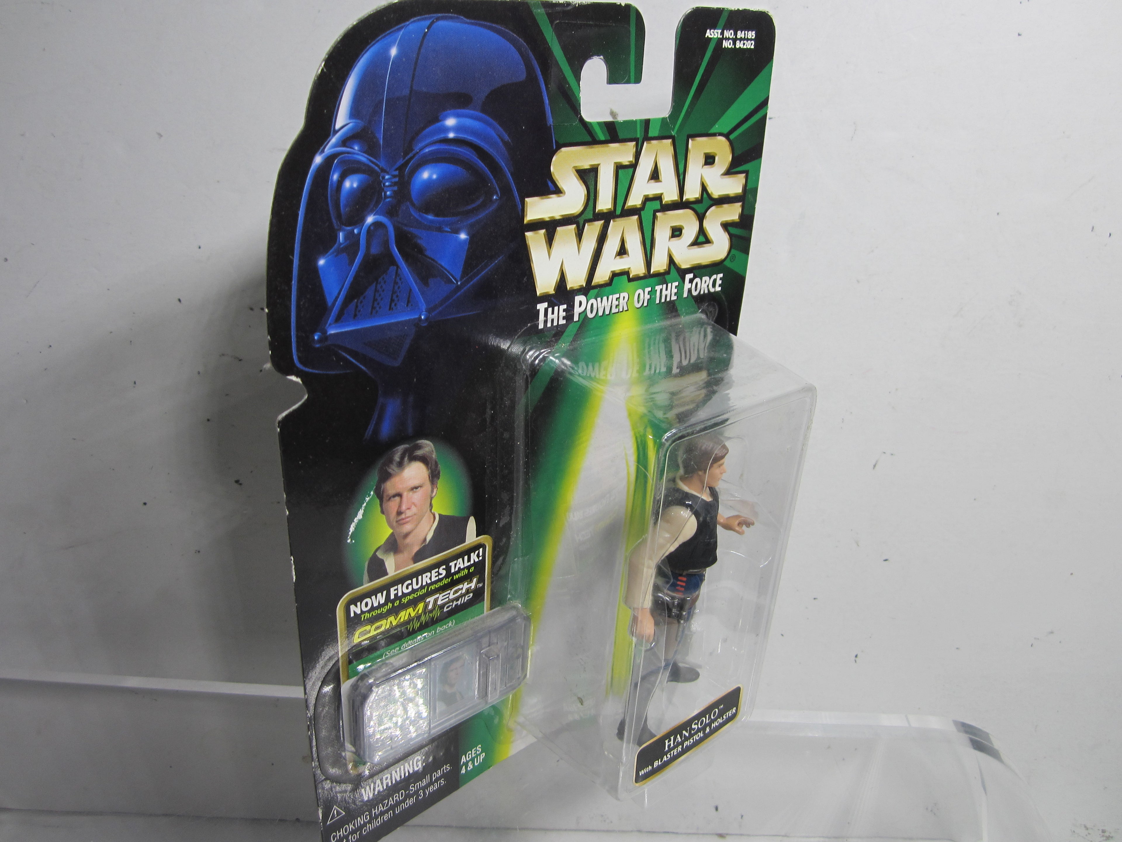 Star Wars The Power of the Force Action Figure Han Solo comm tech Chip